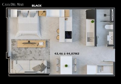 Apartamento, 1 quarto, 43 m² - Foto 2