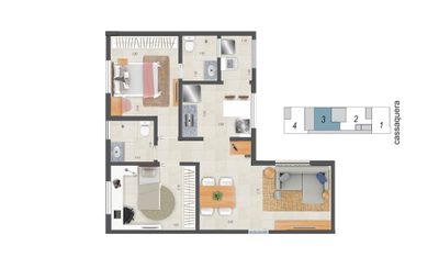Apartamento, 2 quartos, 65 m² - Foto 3