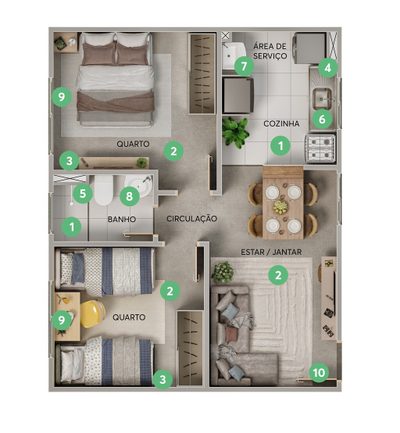 Apartamento, 2 quartos, 40 m² - Foto 4