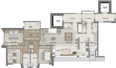 Apartamento, 3 quartos, 145 m² - Foto 4