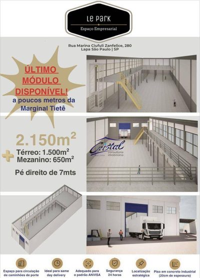 Depósito-Galpão, 2150 m² - Foto 1