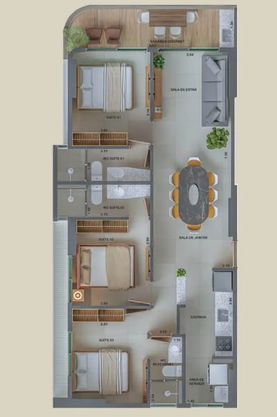 Apartamento, 2 quartos, 61 m² - Foto 5