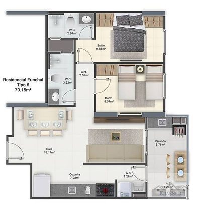 Apartamento, 3 quartos, 126 m² - Foto 2