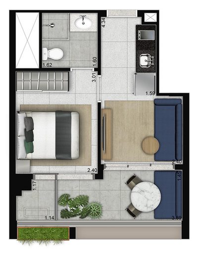 Apartamento, 1 quarto, 24 m² - Foto 4