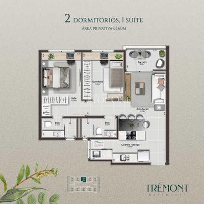 Apartamento, 2 quartos, 65 m² - Foto 2