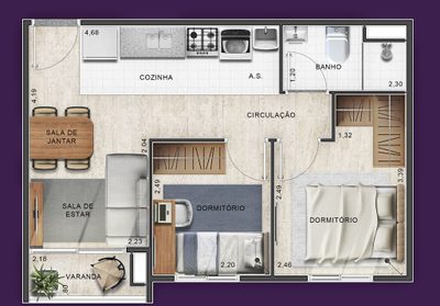 Apartamento, 2 quartos, 36 m² - Foto 5