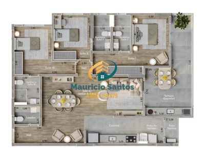 Apartamento, 3 quartos, 115 m² - Foto 3