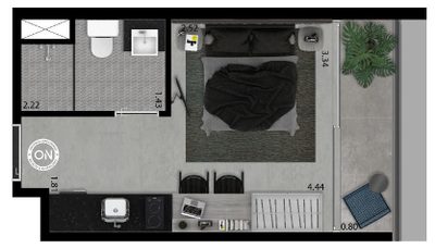 Casa, 1 quarto, 58 m² - Foto 3