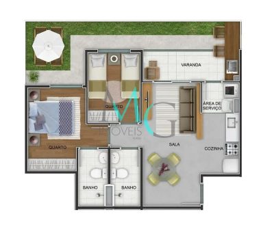 Apartamento, 2 quartos, 52 m² - Foto 4
