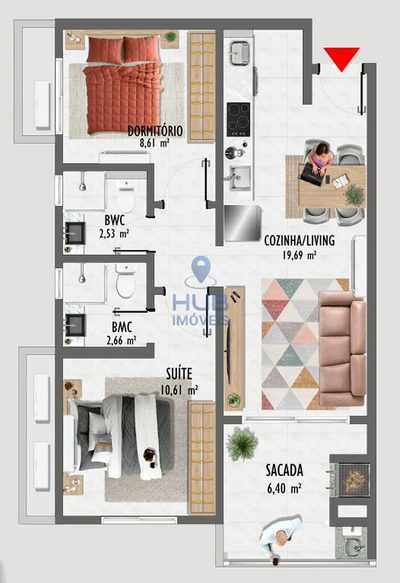 Apartamento, 1 quarto, 43 m² - Foto 5