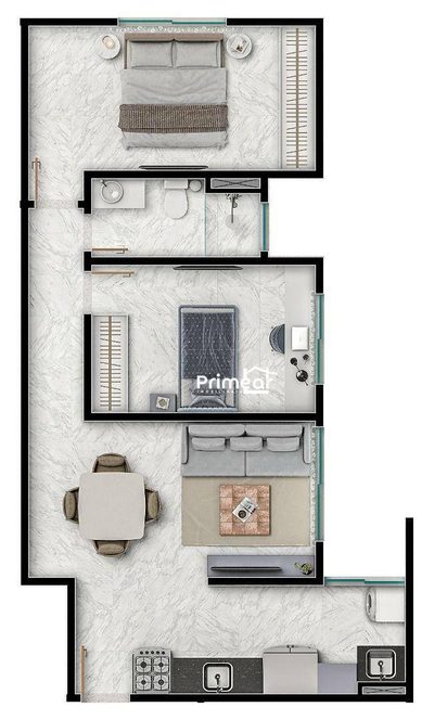 Apartamento, 2 quartos, 58 m² - Foto 3