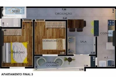 Apartamento, 2 quartos, 46 m² - Foto 5