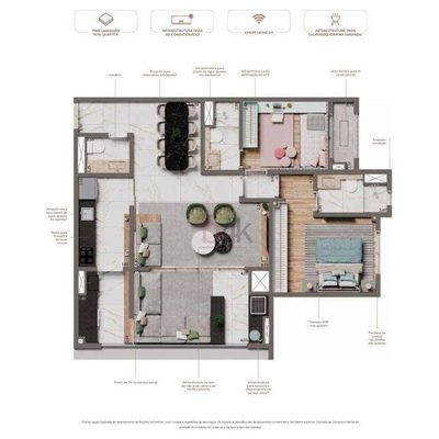 Apartamento, 2 quartos, 84 m² - Foto 1