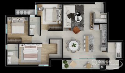 Apartamento, 3 quartos, 98 m² - Foto 2