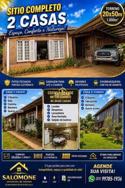 Sítio, 6 quartos, 1000 m² - Foto 1