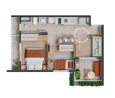 Apartamento, 2 quartos, 44 m² - Foto 5