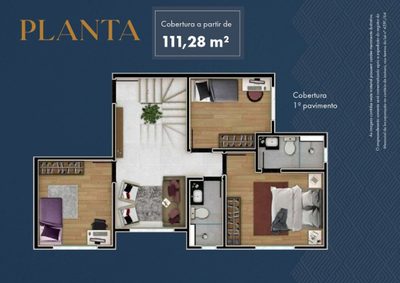 Cobertura, 3 quartos, 111 m² - Foto 2