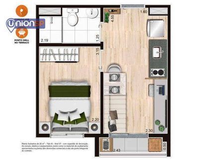 Apartamento, 1 quarto, 25 m² - Foto 2
