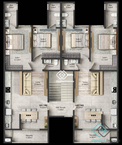 Apartamento, 2 quartos, 72 m² - Foto 4
