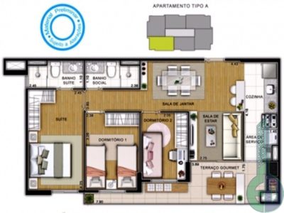 Apartamento, 2 quartos, 66 m² - Foto 3