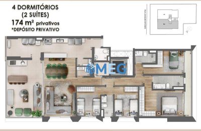 Apartamento, 4 quartos, 210 m² - Foto 3
