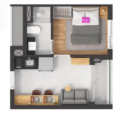 Apartamento, 1 quarto, 70 m² - Foto 1