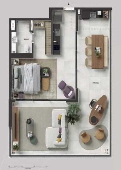 Kitnet-Studio, 81 m² - Foto 1