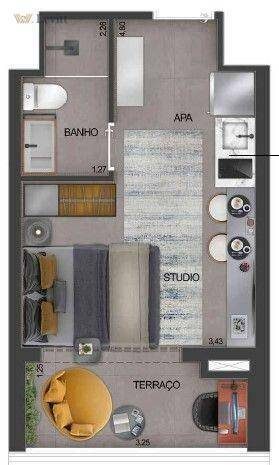 Apartamento, 1 quarto, 60 m² - Foto 5