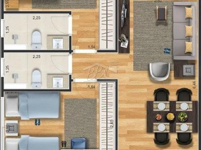 Apartamento, 1 quarto, 46 m² - Foto 4