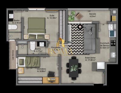 Apartamento, 2 quartos, 62 m² - Foto 2