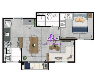 Apartamento, 2 quartos, 41 m² - Foto 4