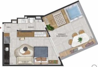 Apartamento, 1 quarto, 68 m² - Foto 1
