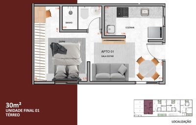 Apartamento, 2 quartos, 40 m² - Foto 4