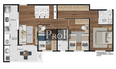 Apartamento, 3 quartos, 73 m² - Foto 4