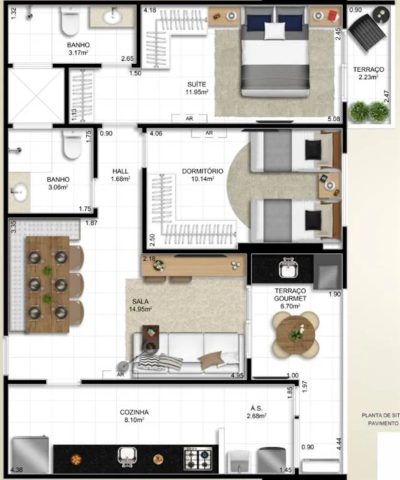Apartamento, 2 quartos, 78 m² - Foto 1