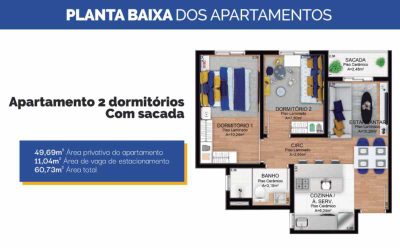 Apartamento, 2 quartos, 49 m² - Foto 1