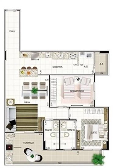 Apartamento, 2 quartos, 78 m² - Foto 2