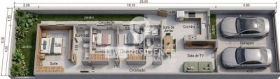 Casa, 3 quartos, 90 m² - Foto 2