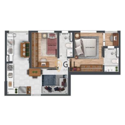 Apartamento, 2 quartos, 68 m² - Foto 2