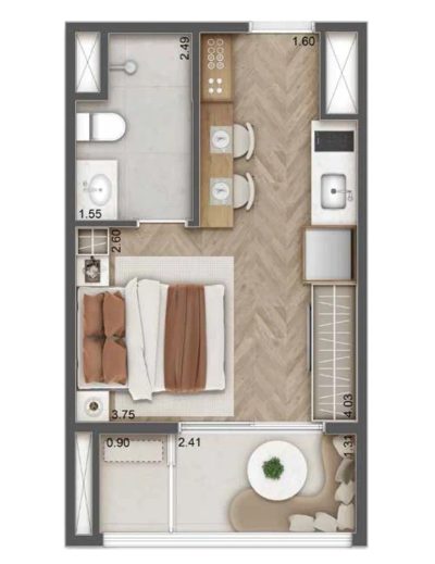Apartamento, 1 quarto, 41 m² - Foto 5