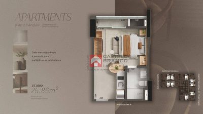 Apartamento, 1 quarto, 25 m² - Foto 3
