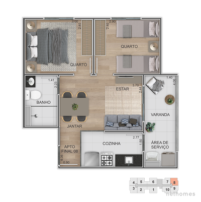 Apartamento, 2 quartos, 40 m² - Foto 4