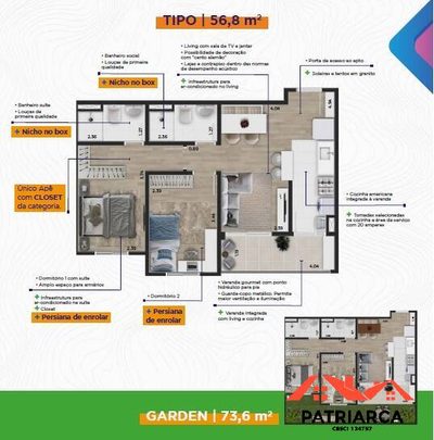 Apartamento, 2 quartos, 58 m² - Foto 5