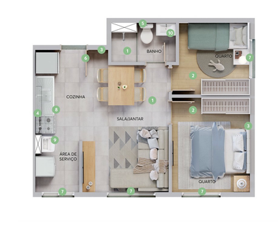 Apartamento, 2 quartos, 39 m² - Foto 4