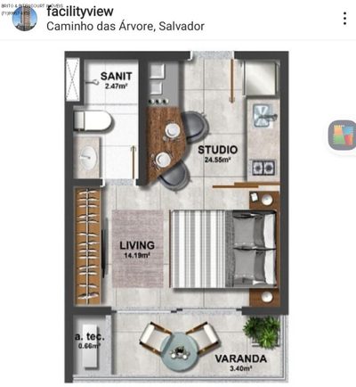 Apartamento, 1 quarto, 25 m² - Foto 5
