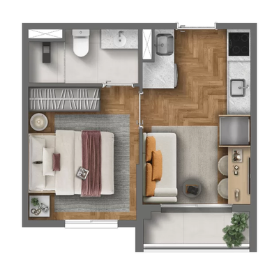 Apartamento, 2 quartos, 32 m² - Foto 2