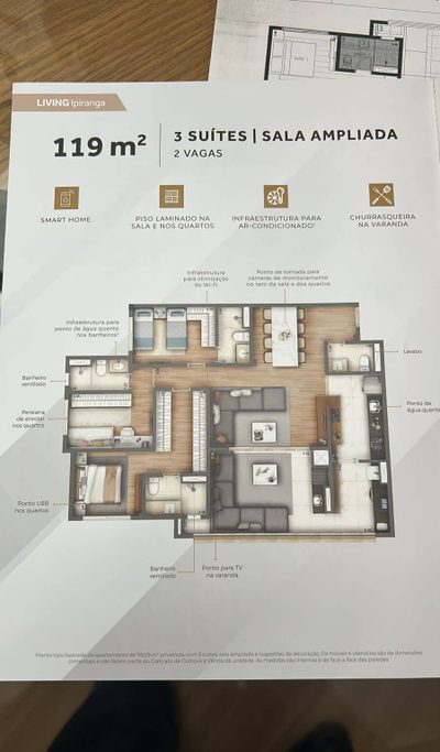 Apartamento, 4 quartos, 119 m² - Foto 1