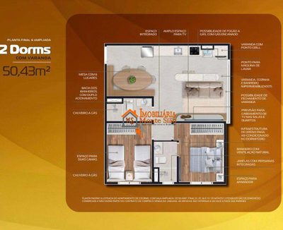 Apartamento, 2 quartos, 50 m² - Foto 3