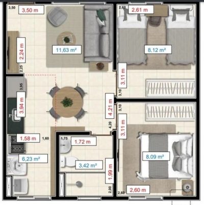 Apartamento, 2 quartos, 43 m² - Foto 3