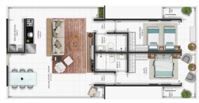 Apartamento, 2 quartos, 93 m² - Foto 1